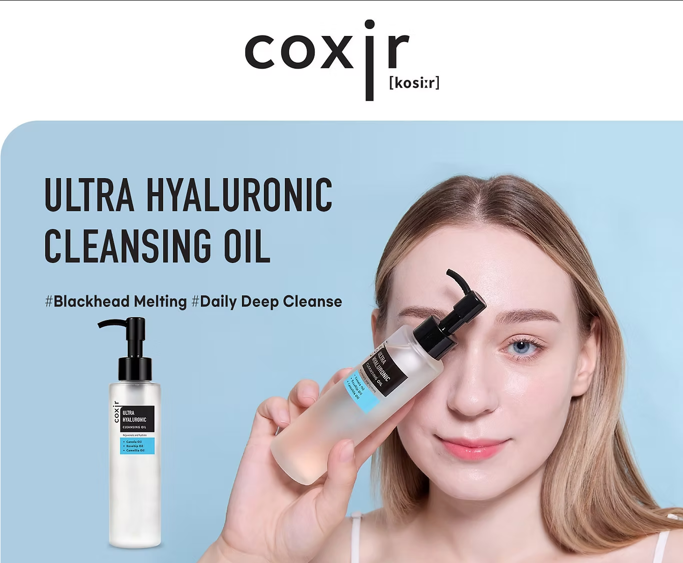 COXIR Ultra Hyaluronic Cleansing Oil |No Paraben, No Silicon, No Animal Testing