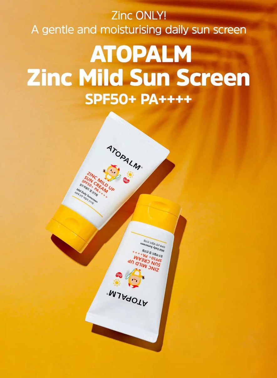 ATOPALM Zinc Mild Up Sun Cream 65g SPF50+ PA++++ | Authentic K-Beauty Sunscreen | New in Box