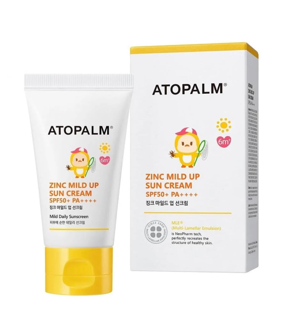 ATOPALM Zinc Mild Up Sun Cream 65g SPF50+ PA++++ | Authentic K-Beauty Sunscreen | New in Box